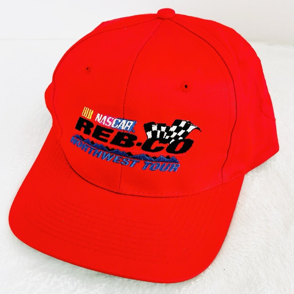 NASCAR Reb Co Northwest Tour Racing Hat Cap Snapback Adjustable Red Sports